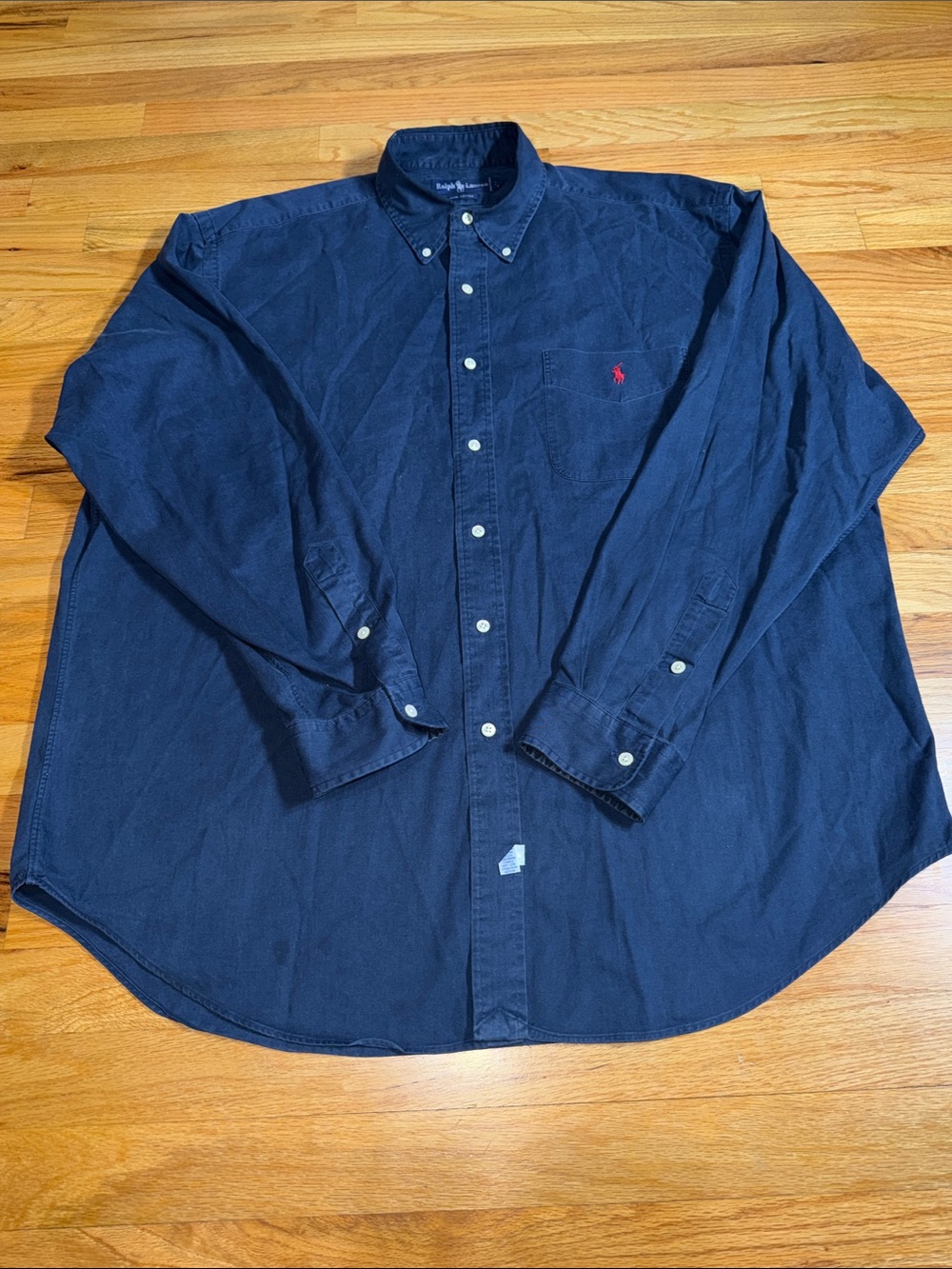 Polo by Ralph Lauren Dark Navy Button-Down Shirt with Red Pony